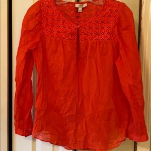 J Crew long-sleeve cotton top